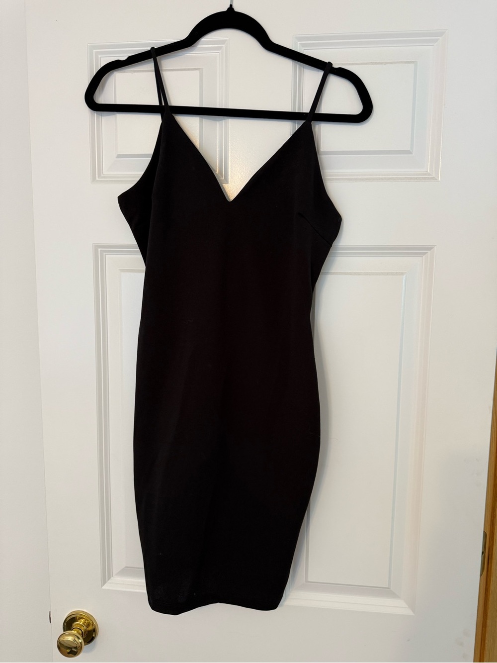 Black dress with rhinestones on the back